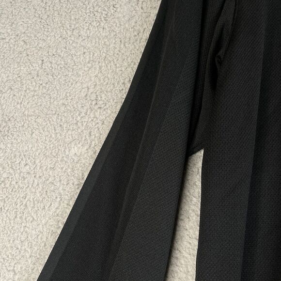 Adidas Jacket Men L Black 1/4 Zip Sweater Climacool Medium Weight Mesh Pullover - Picture 3 of 10